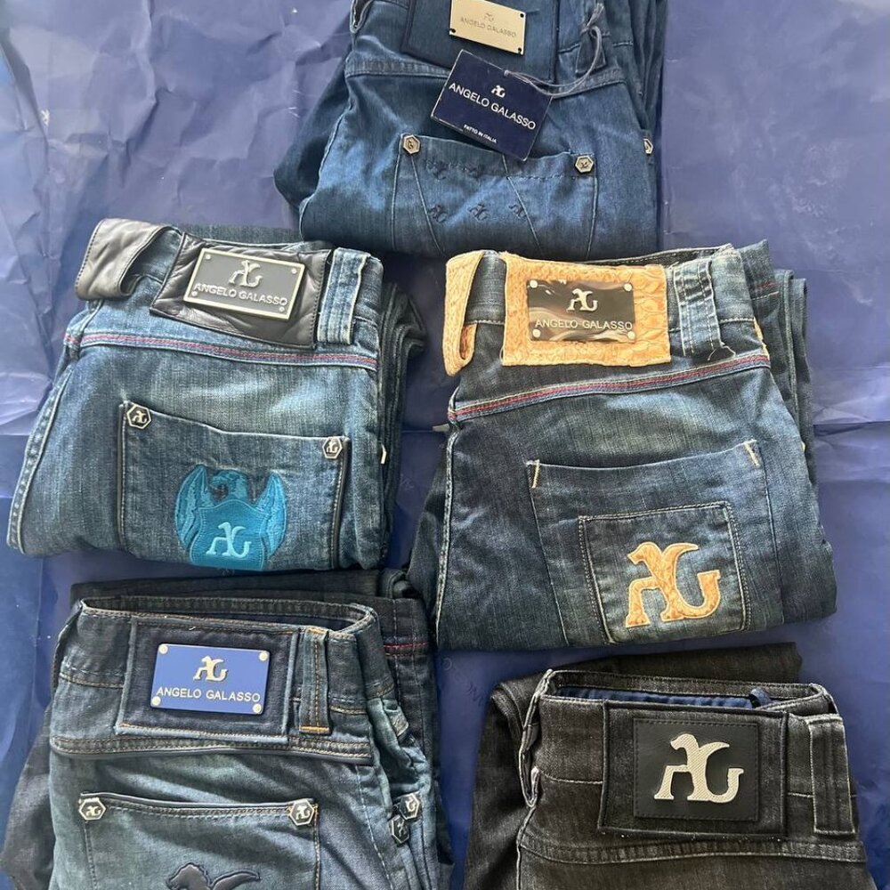 angelo galasso mens jeans collection sz 34